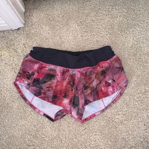Lululemon Speed Up Shorts Pink Pattern